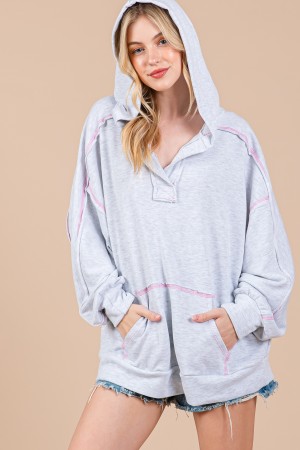TT3203SD<br/>Oversized Hoodie Pullover